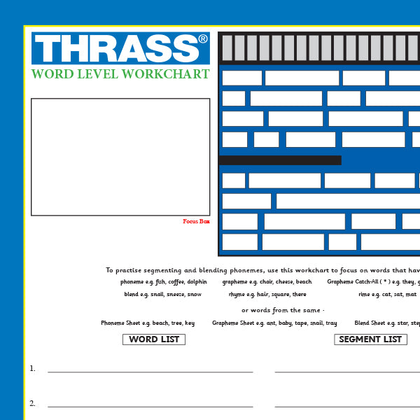 T-19 Word Level Workchart (Class Size)